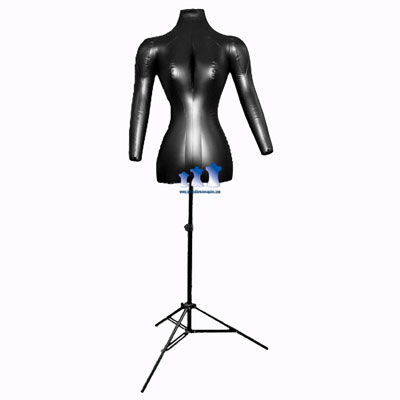 Inflatable Female Torso with Arms, with MS12 Stand, Black